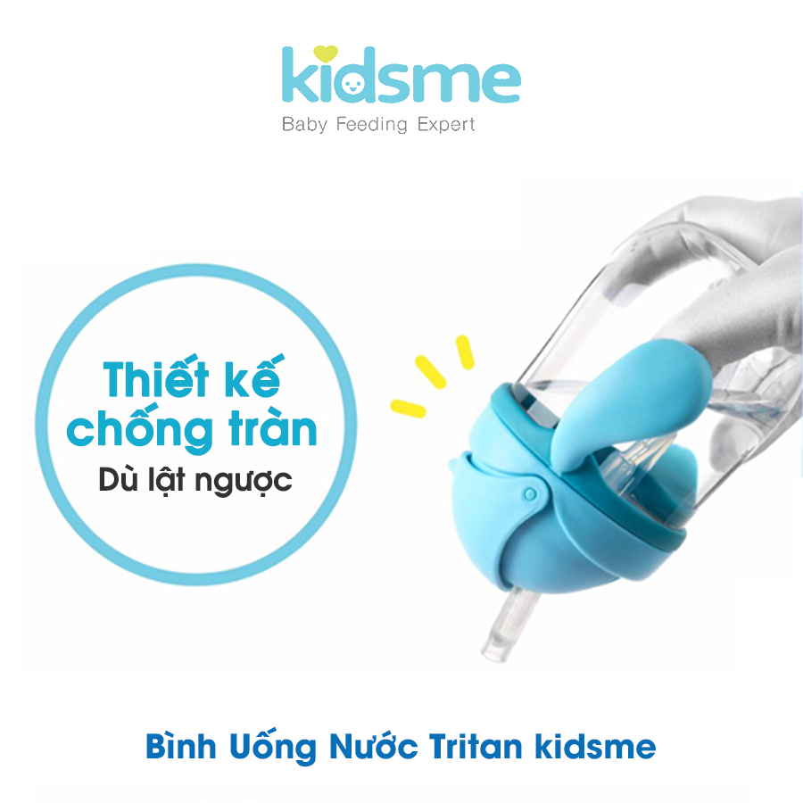 Bình uống nước Tritan kidsme - Màu xanh dương